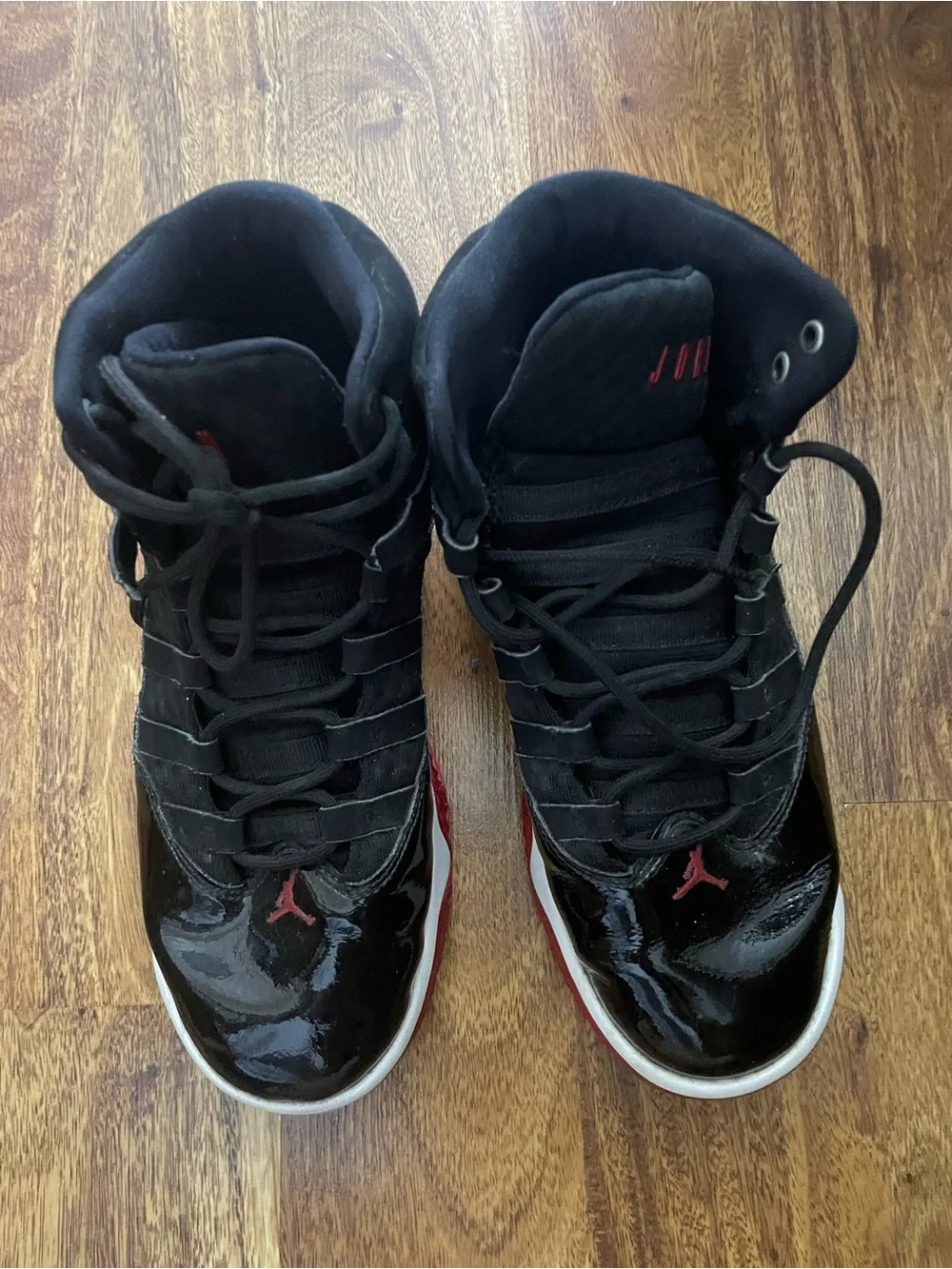 Jordan Black and White High-Top Sneakers